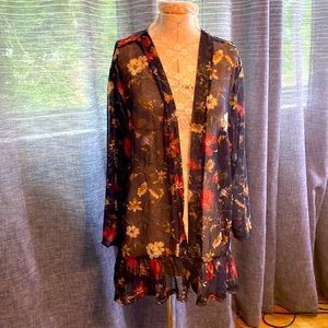 Pretty floral cardigan sz XL